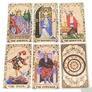 Nuevo Juego de Cartas de <span class=keywords><strong>Tarot</strong></span> de 78 Cartas, Color Oro Rosa, Plástico Clásico con Lámina Dorada, Impermeable, Ecológico, con Caja de Color - Product Image 4