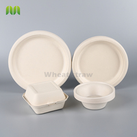 Assiettes de bagasse de canne à sucre jetables 6 pouces 7 pouces 8 pouces 10 pouces pour restaurants