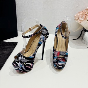 Sandalias de Mujer, Tacones, Nuevas, Elegantes, de Plataforma, para Fiesta, Coloridas, Tacones Altos de Stripper 2024 - Product Image 4