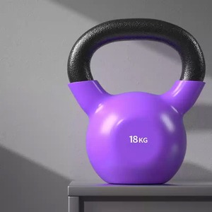 Kettlebells de musculation réglables en fonte, pas chers, 12-32 kg, kettlebells de compétition en acier revêtu de couleur - Product Image 1