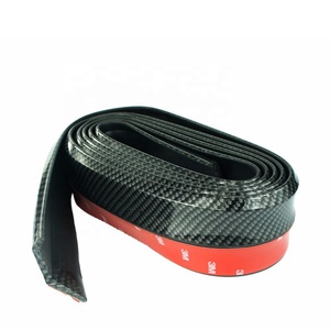 JDMotorsport88 Auto Universale 2.5m Nero In Fibra di Carbonio Look Anteriore Paraurti Posteriore Lip Splitter Spoiler Pannello Esterno Mantovana Mentoniera - Product Image 1