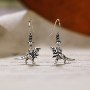 Boucles d'oreilles créatives en forme de dinosaure pour femmes, bijoux de mode animalière de niche - Product Image 5