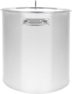 100L <b>Large</b> Silver Stainless Steel Eco-Friendly Soup Stock <b>Pot</b> Heavy-duty Gas Induction Ready Dishwasher Safe <b>Pot</b> - Product Image 2