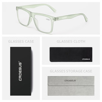 Kacamata Baca Anti Blue Light Frame Optik PC Murah Grosir Fashion Square Unisex Ringan