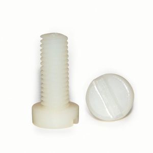 Vis autotaraudeuses blanches, zinguées, à tête et queue larges et plates, peintes en blanc - Product Image 1