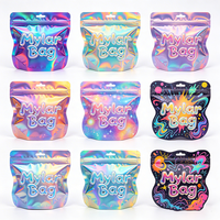Pochette refermable en mylar de 3,5 g, personnalisable avec logo, impression numérique, polyvalente, holographique, anti-odeur