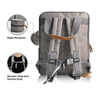 Sac à dos de voyage pour bébé et maman, imperméable, en polyester, grand format, avec pochette pour sucette