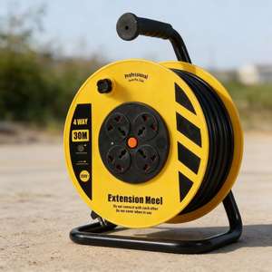 Enrouleur de câble <span class=keywords><strong>professionnel</strong></span> en plastique à 4 voies avec poignée pour extension de câble <span class=keywords><strong>électrique</strong></span> de scène audio extérieure - Product Image 1