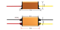 Convertisseur DC/DC étanche 24VDC 36VDC 48VDC vers 12VDC 2A, module régulateur abaisseur de tension 2A 24V 36V 48V vers 12V