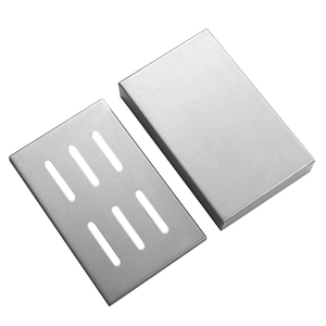 Accessoires de grillade de BBQ ajouter la boîte de fumeur de copeaux de bois d'acier inoxydable de saveur de BBQ pour le gril de charbon de bois - Product Image 3