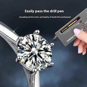 卸売5カラットルースモアッサナイトストーンDIYリング空のサポート砂利半仕上げ人工宝石ダイヤモンド - Product Image 3