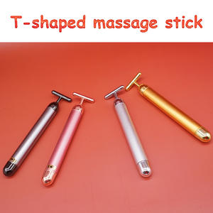 Barre de beauté énergétique en or 24 carats, barre vibrante <span class=keywords><strong>pour</strong></span> le lifting du <span class=keywords><strong>visage</strong></span>, soin de la peau, forme en T, <span class=keywords><strong>massage</strong></span> facial électrique 3D, produits de soins personnels <span class=keywords><strong>pour</strong></span> femmes - Product Image 4