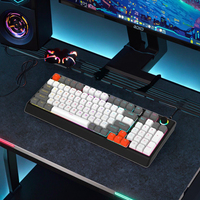 Clavier mécanique optique filaire OEM ODM 88 touches avec interrupteur à bouton rotatif pour échange à chaud pour les fabricants en gros