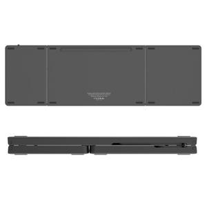 Nhà Máy Giá Kf86 Max ABS + PU Da Có Thể Gập Lại Không Dây Tương Thích Bàn Phím Với Touchpad + Da Trường Hợp Chúng Tôi Chính Bố Trí - Product Image 3