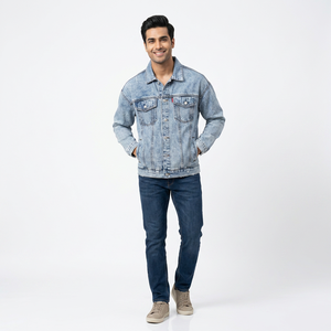 Meilleures ventes, vestes en jean confortables à boutons pour hommes, manches longues, dernière vente en ligne, vestes en jean décontractées fantaisie pour hommes - Product Image 1