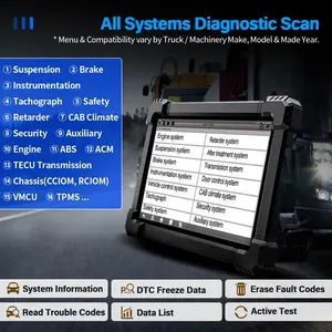 Pemindai Otomotif, Alat Diagnostik Berat Truk Ancel X7 HD Pemindai Sistem Penuh Pengodean Injektor Atur Ulang Otomatis Truk Diagnosa Pemindai