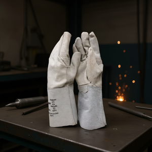 Ttake Cowhide Split Leather <b>Gloves</b> 10 Cut Resistant Welding Protection <b>Type</b> A - Product Image 3