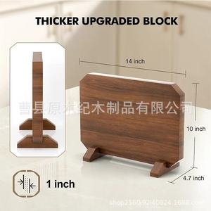 Wooden Magnetic Knife Holder Acacia Wood Double Sided <b>Desktop</b> Storage Bracket Eco Friendly Knife Rack - Product Image 4