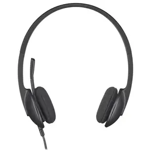 Logitech h340 fone de ouvido original com fio usb, headset com microfone