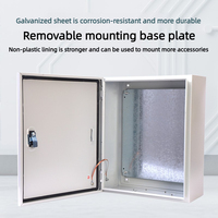 Boîte de distribution électrique verrouillable en acier galvanisé ODM, plusieurs tailles et épaisseurs, protection IP30 pour intérieur, 300A 230V