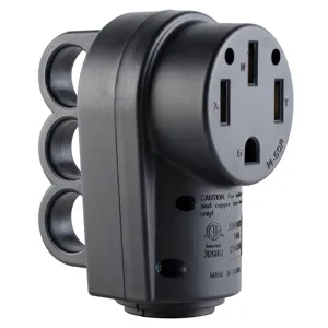 50 Amp RV Replacement Plug 125/250V NEMA 14-50R ETL Listed Female Receptacle with Handle Replacement End for a 50 amp Cord