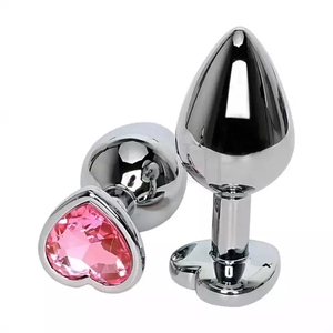 Plug Anal adulte en forme de cœur, perle anale en diamant de luxe, <span class=keywords><strong>bijoux</strong></span> en cristal inoxydable, Plug Anal pour femmes, nouveau Style - Product Image 5