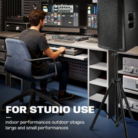 Support de Moniteur de Studio, Trépied Audio pour Haut-parleur, Support Métallique pour Barre de Son Surround, Support TV, Support Moniteur, Charge 50kg