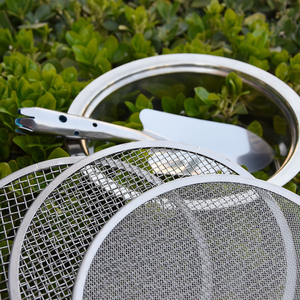 Tamis de sol de jardin rond en acier inoxydable 304, classificateur de compost de tamis de <span class=keywords><strong>sable</strong></span> de saleté, tamis de maille d'empotage de jardin - Product Image 4