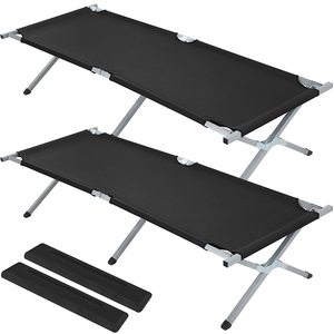 Hot bán du lịch ngoài trời dễ dàng mang theo khung kim loại bền gấp xách tay Trọng lượng nhẹ vườn bãi biển Ngủ Cắm Trại giường cot - Product Image 2