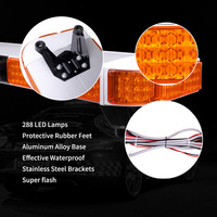 LED-5000L allonger LED jaune barre lumineuse d'urgence barre lumineuse clignotante stroboscopique avec sirène haut-parleur pour voiture