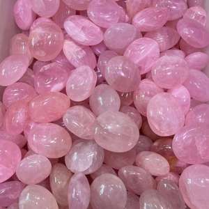 Venta al por mayor de artesanías de cuarzo rosa natural, piedra pulida de palma, esfera Yoni, cristal curativo en bruto, Reiki, Chakra, Fengshui para el hogar - Product Image 1