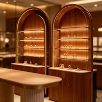 GZowin Luxus-Schmuckvitrinen Glas-Schränke LED-Beleuchtung Anpassbare Farben Umweltfreundliches Design für Juweliergeschäfte Handel