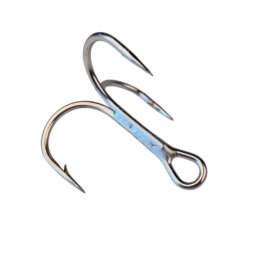 Wholesale Products Bright Tin Triple Barbed Anchor Hooks Double Reinforced 1#,2#,4#,6#,8#,10#,12#,14#,16#,18# Fishing Hooks