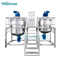 Machine de mélange et d'homogénéisation de crèmes et lotions cosmétiques avec pompe et boîte de vitesses, qualité alimentaire, haute sécurité pour le traitement chimique