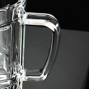 Verres à bière en <span class=keywords><strong>verre</strong></span> personnalisés en gros, 330 ml, 400 ml, 500 ml, promotion, verres à bière, chopes à bière avec poignée - Product Image 4