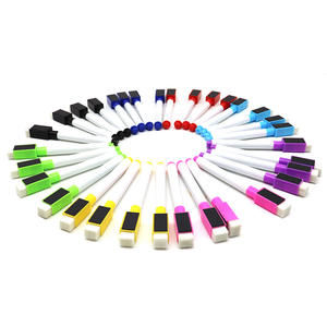 Marqueur effaçable à sec à faible odeur <span class=keywords><strong>Pointe</strong></span> <span class=keywords><strong>fine</strong></span> 8 couleurs Paquet de 32 tubes en plastique - Product Image 4