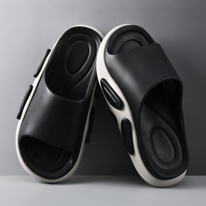 Men's Platform Sandals <b>EVA</b> Sole Non Slip Outdoor Beach Flip Flops White Black Khaki Size 40 41 42 43 44 45 - Product Image 2