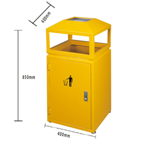 Thùng tro mặt đất Thùng rác Quảng trường thương mại Thùng rác ngoài trời Thùng rác phân loại màu xanh vàng - Product Image 2