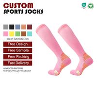 Chaussettes de ski et de snowboard en spandex/nylon tricotées de qualité supérieure pour hommes et femmes, thermiques, rembourrées, anti-humidité, avec logo personnalisé