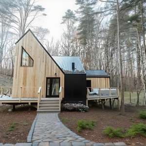 Cabañas Rústicas y Modernas Prefabricadas Estilo Tropical Europeo Espacios Residenciales de Varios Niveles Casas de Madera de Acero para Villas Vida Escénica - Product Image 3