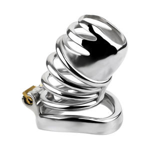 कलैबश ओपन-एंडेड पुरुष स्टील शुद्धता पिंजरे हवादार लॉक कॉक लिंग डिवाइस बीडीएसएम वयस्क उत्पाद पुरुषों 18 + - Product Image 5