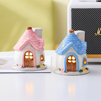 Mini villa Art Déco lumineuse, modèle de maison miniature, veilleuse pour décoration de bureau et chambre, cadeau créatif pour Pâques