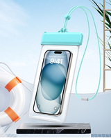 Pochette de téléphone étanche IPX8 en TPU avec boucle de ceinture, design sportif, pour la natation sous-marine et l'utilisation en extérieur sur la plage