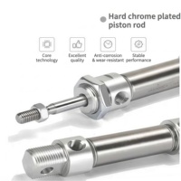 Cylindre pneumatique miniature rond en acier inoxydable à double action Série MI/C85N/CD85N Idéal pour les machines industrielles automatisées