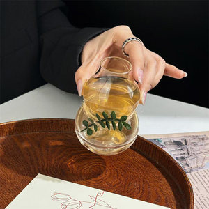 <span class=keywords><strong>Verre</strong></span> créatif en forme de <span class=keywords><strong>gourde</strong></span> pour vin, infusions de fruits à froid, cocktails ; Tasse transparente portable pour portionnement - Product Image 3