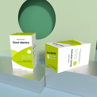 Emballage de produits de santé OEM/ODM disponible, boîte de capsules de vitamines, emballage de pilules, emballage de médicaments pour flacon de complément, boîte en papier
