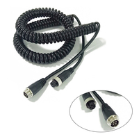 Câble d'extension en spirale M12 4Pin connecteur étanche d'aviation mâle femelle Flexible