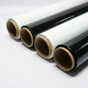 Factory Pallet Wrapper Black Stretch <b>Wrap</b> Film <b>Plastic</b> Machine/Hand Use Stretch Wrapping Film for Pallet Packing - Product Image 4