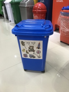 Customized Plastic Waste Bin With Storage Ready Stock 50 Liter <strong>Trash</strong> <strong>Can</strong> <strong>Mini</strong> Rubbish Wheelie Bin