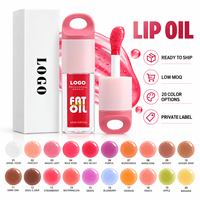 RTS 3,5ml Fruit Lip Oil Plumping High Shine Hydraterende Sleutelhanger Design Lage MOQ 1st Groothandel Aangepast Logo